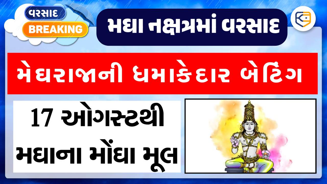 મઘા નક્ષત્રમાં આવશે સાંબેલાધાર વરસાદ, મઘા નક્ષત્રને લઈને અંબાલાલ પટેલની આગાહી