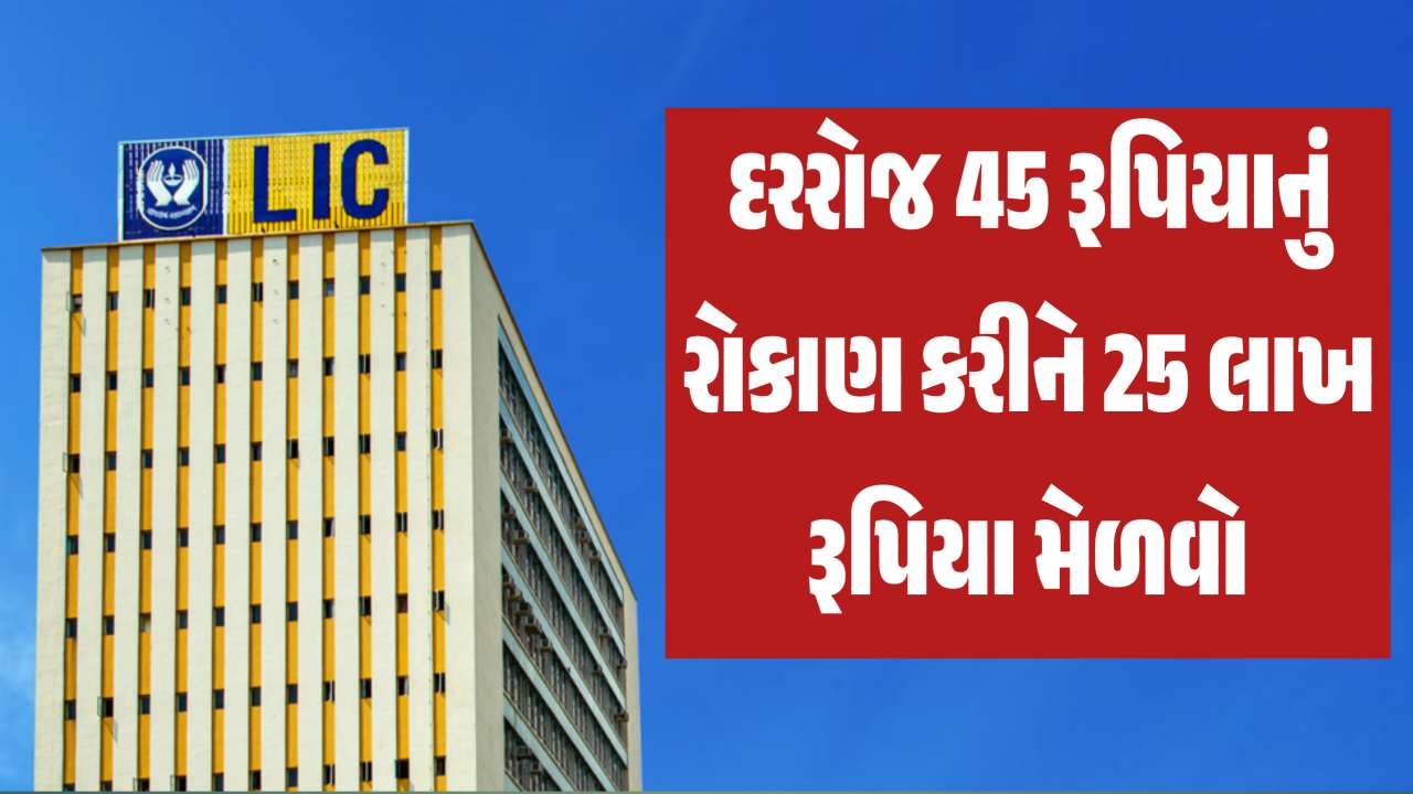 મોટી કમાણીની તક, દરરોજ 45 રૂપિયાની બચત કરીને 25 લાખ રૂપિયાનું ફંડ ભેગું કરવા બેસ્ટ LIC Policy