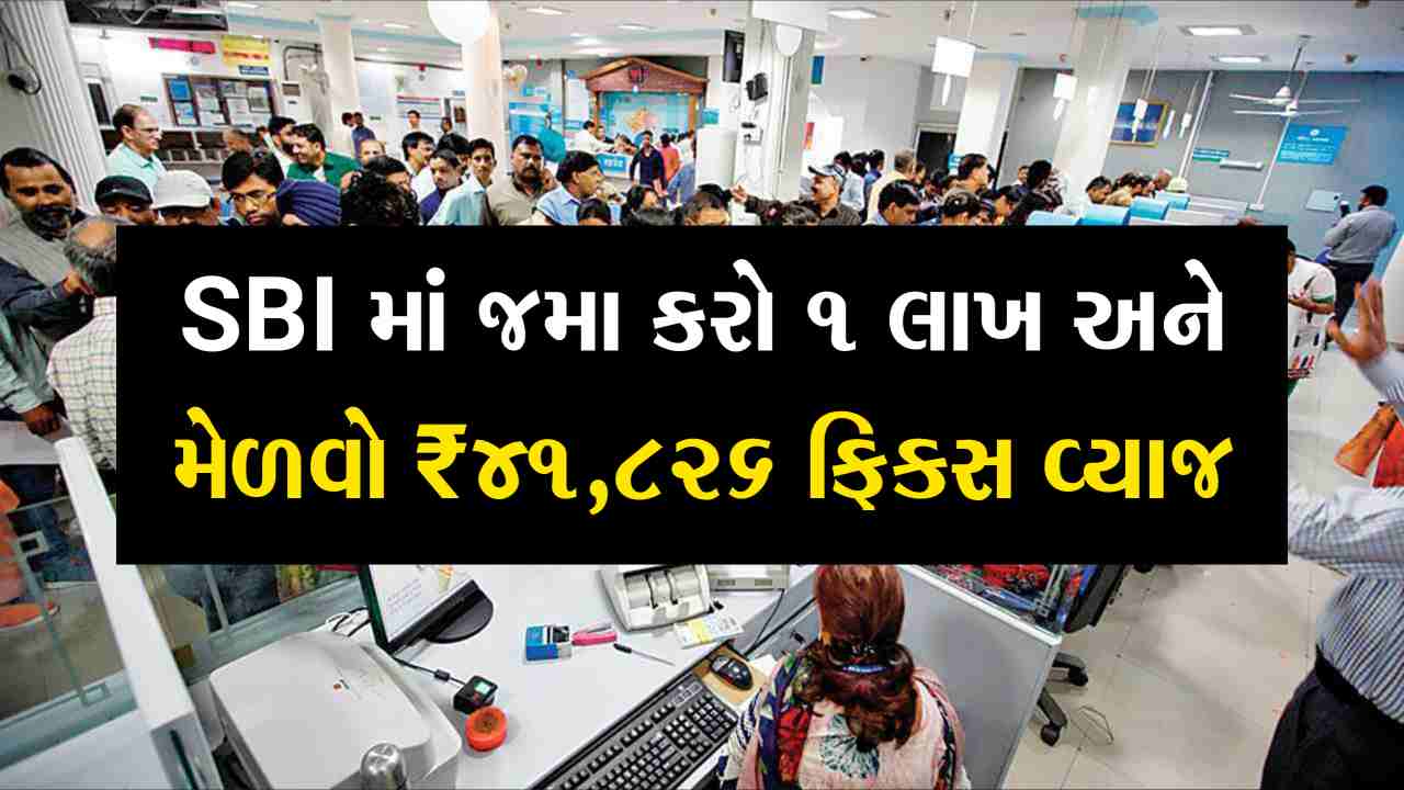 SBI માં જમા કરો ₹1,00,000 અને મેળવો ₹41,826 ફિક્સ વ્યાજ, જાણો તમામ ડિટેલ્સ
