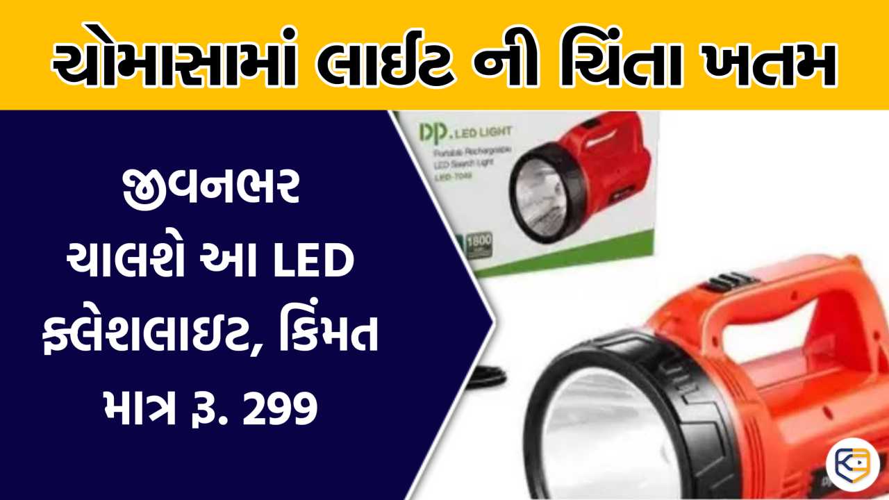 ચોમાસામાં લાઇટની ચિંતા દૂર, જીવનભર ચાલશે આ LED ફ્લેશલાઇટ, કિંમત માત્ર રૂ. 299